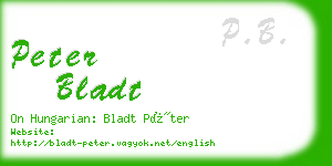 peter bladt business card